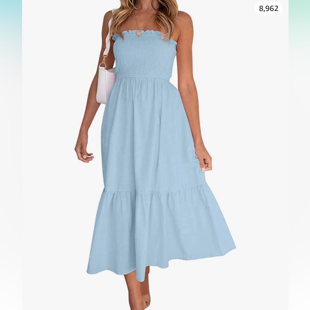 Strapless maxi dress